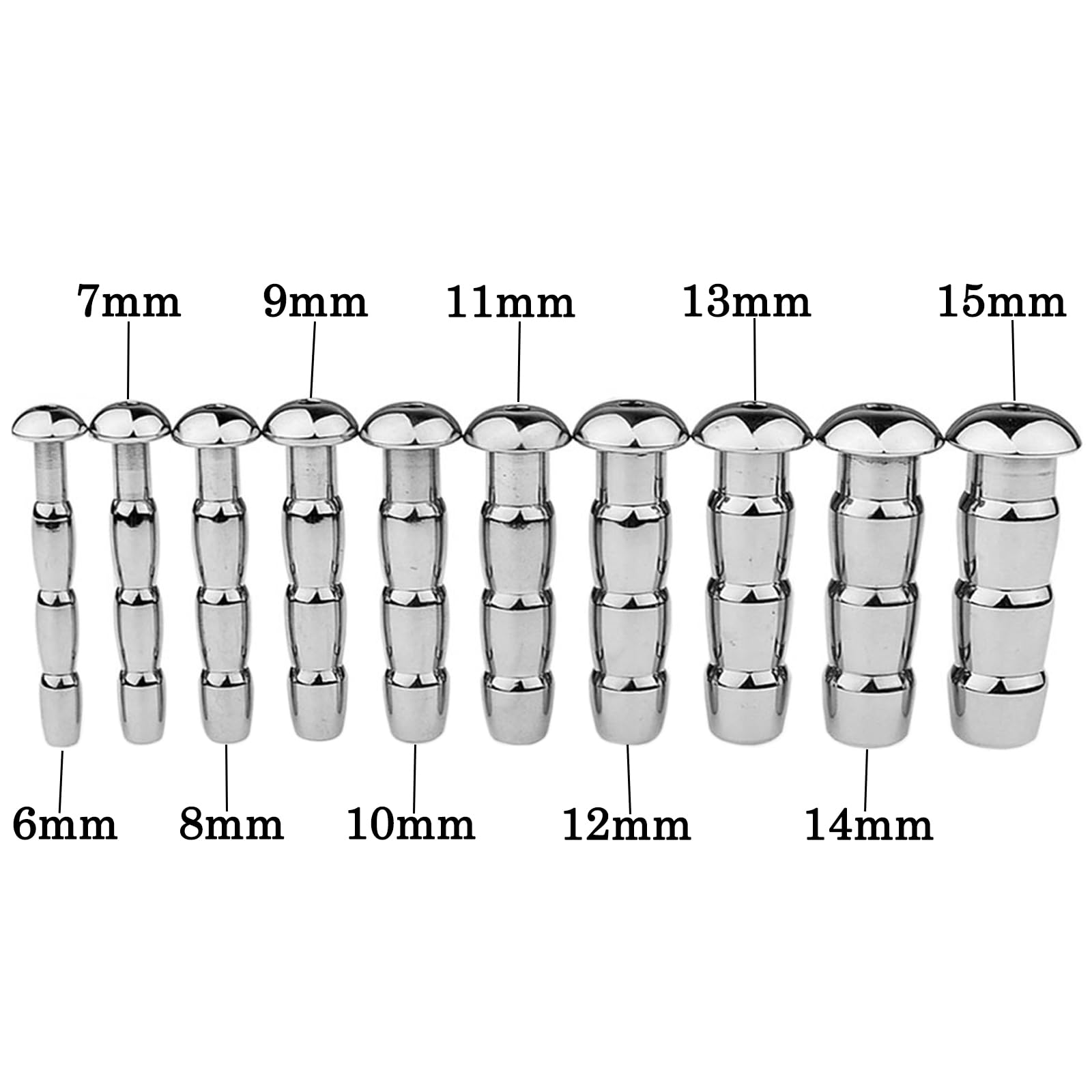 BDSMAGE Dilatatore Uretrale Cavo in Acciaio Inossidabile, Dilatatori Uretrali Uomo Stimolatore del Glande Masturbazione Giocattolo Sessuale Erotico per Uomini (6mm)