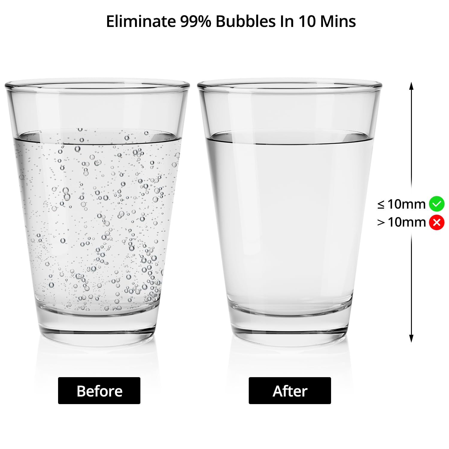 QWORK® Chambre à vide 95 kPa pour résine époxy – Élimination des bulles en 10 min environ (jusqu'à 2000 ml) – Utiliser uniquement avec l'alimentation d'origine