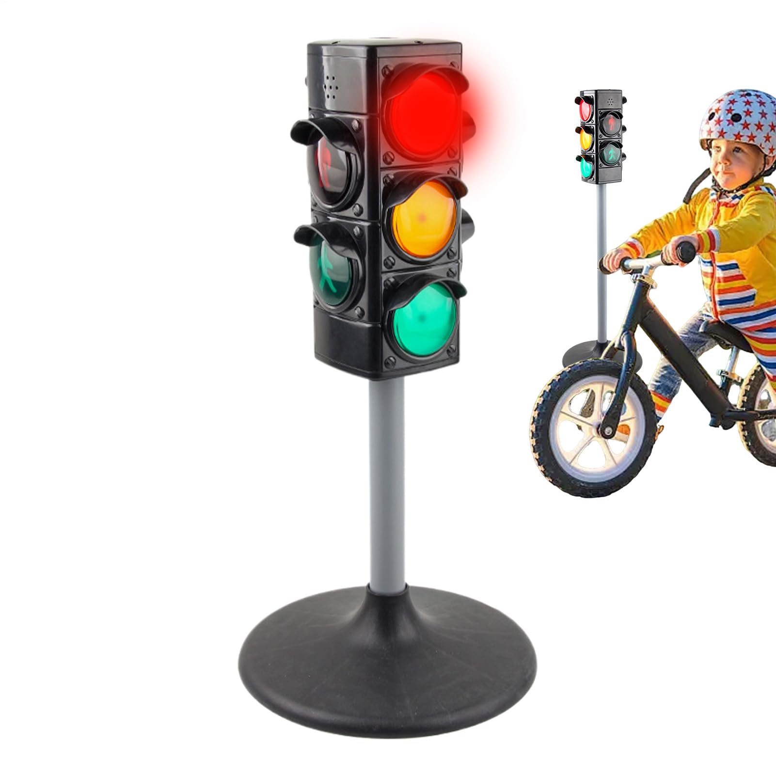 Generico Spielzeugschild für Kinder - 30 cm pädagogische Ampel, interaktive Soundlampe | Flexible und bequeme Sicherheitsanzeige für das Lernen im