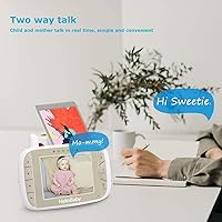 Vista 14 de Monitor de bebé con cámara de zoom, panel remoto y pantalla LCD de 3.2 pulgadas, visión nocturna infrarroja, pantalla de temperatura, laboratorio