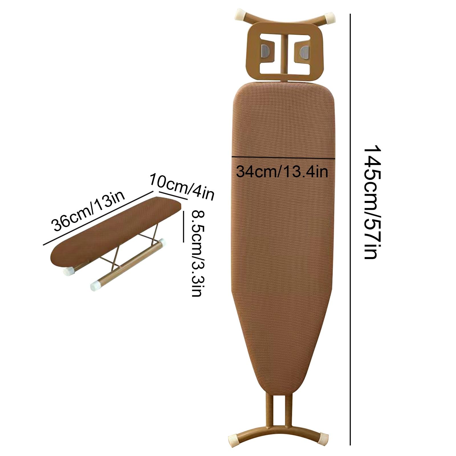 Tabla de Planchar Plegable de 8 Alturas Ajustables, Mesa de Planchar Grande de Pie con Soporte para Plancha y Soporte para Mangas, Compacta y Ahorra Espacio