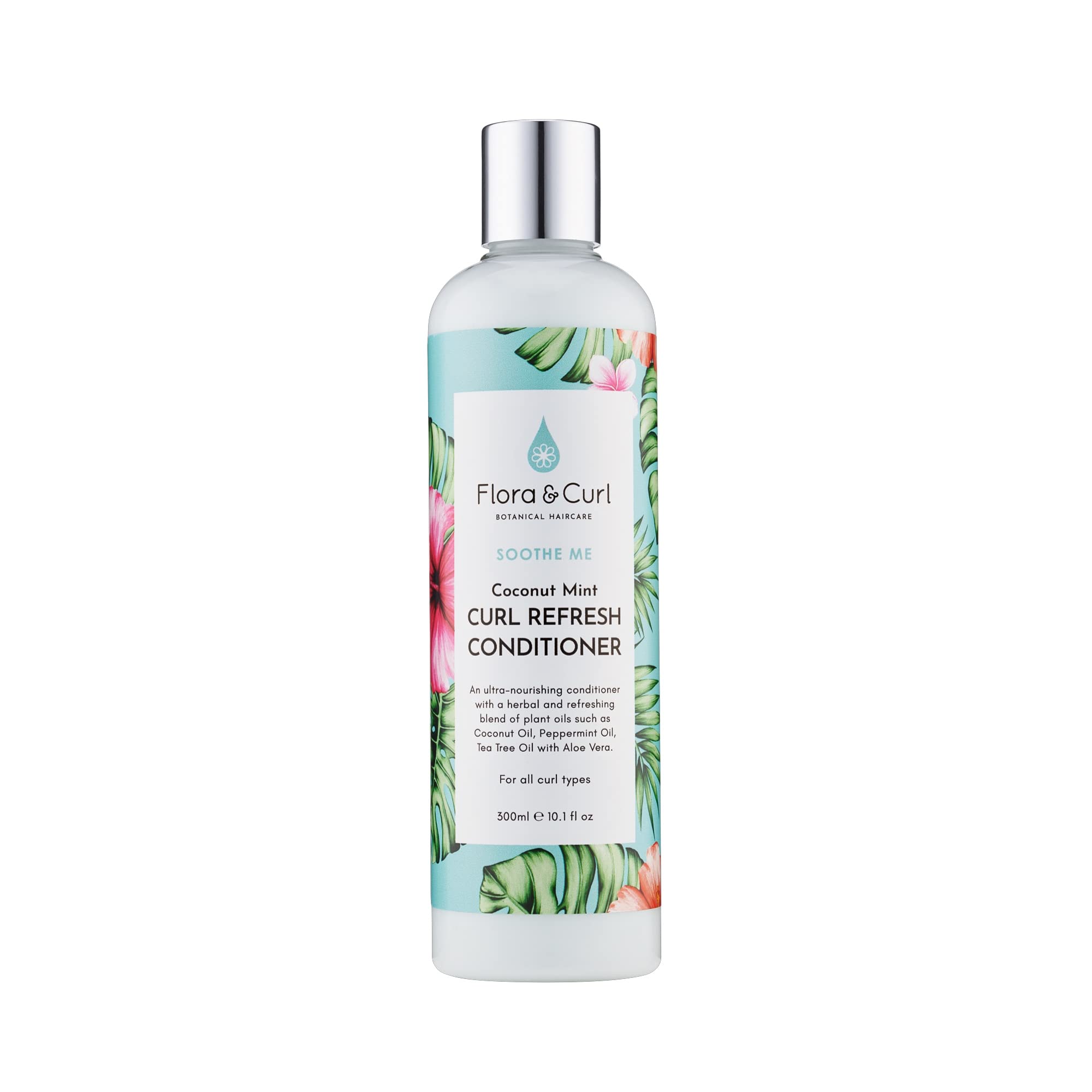 Flora & Curl Conditioner for Curly Hair Coconut Mint Curl Refresh Conditioner 300ml