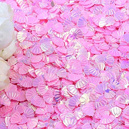ALENAOO Sea Shell Pailletten 7mm PVC Loose Pailletten Glitter für Nail Art Maniküre Nähen Hochzeitsdekor Confetti… – Bild 7