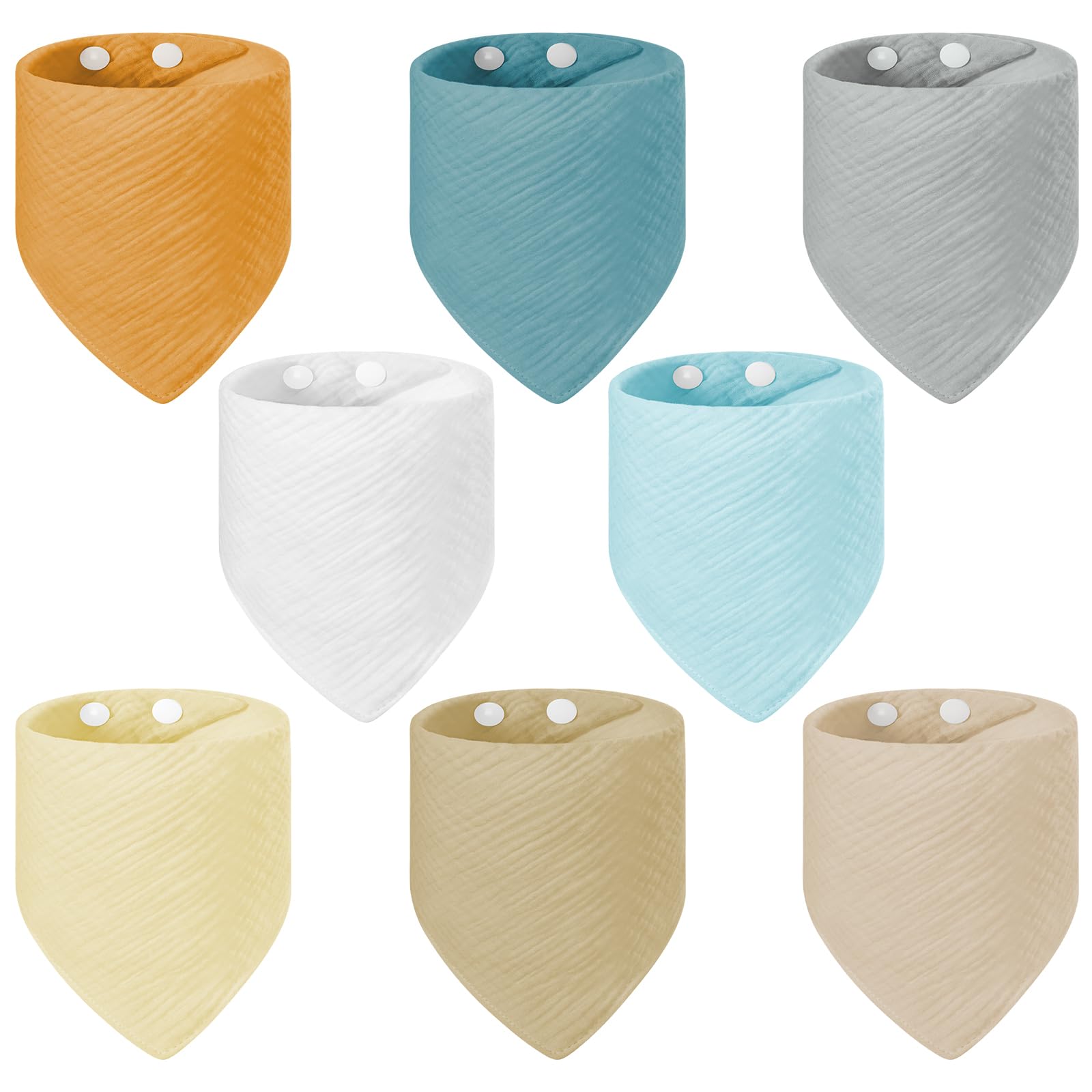 Vicloon Muslin Baby Lätzchen, 100% Baumwolle Musselin Halstuch, Super Saugfähige Bio-Baumwoll Halstuch Babys, Sabberlätzchen Baby, Sabberlätzchen für Säugling Kleinkinder Jungen Mädchen, 8 Stück