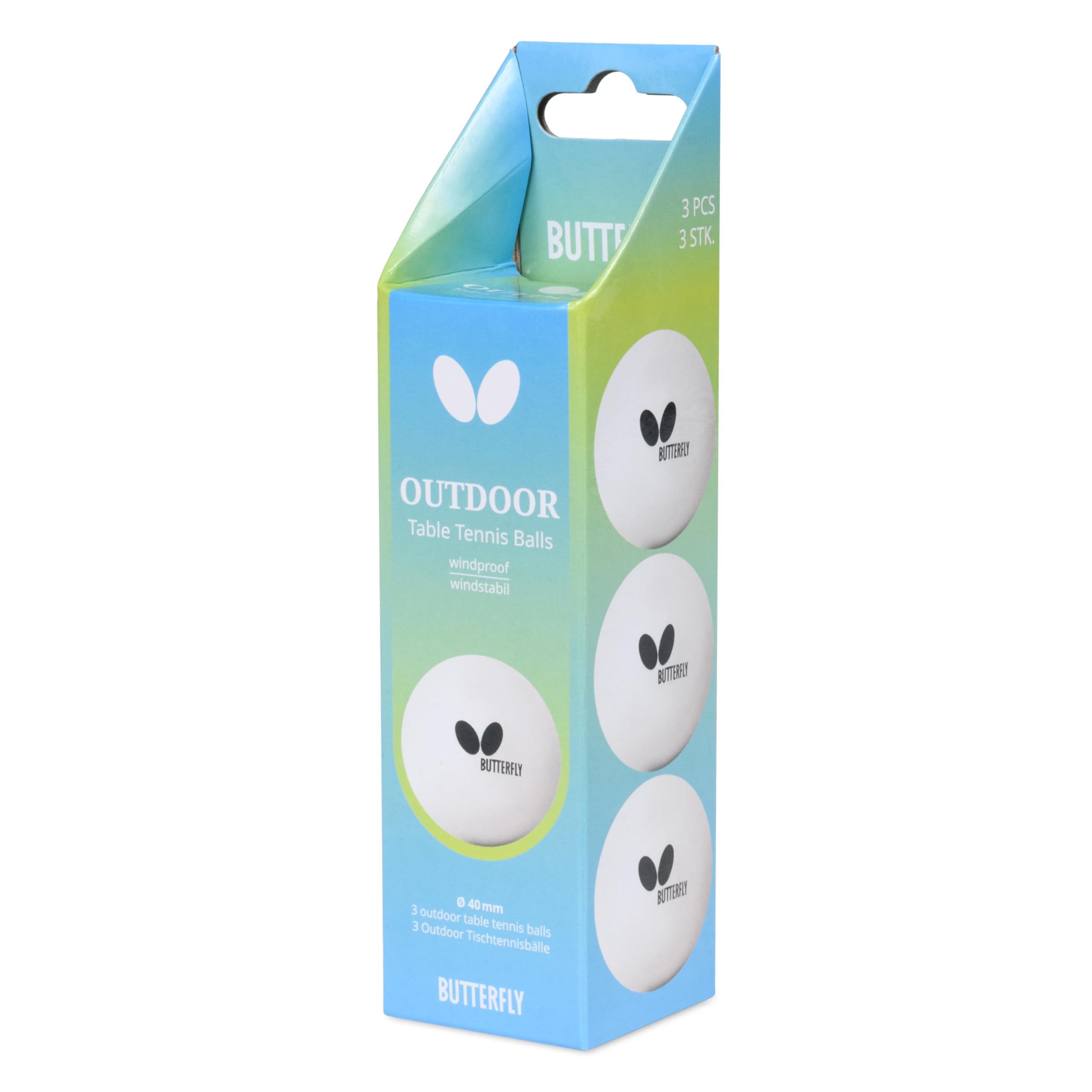 Butterfly Outdoor Table Tennis Balls - Palline da ping pong per esterni, resistenti al vento