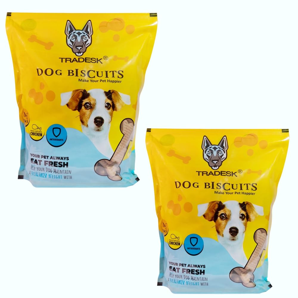 Tradesk Dog Biscuit, Chicken Flavour, | Dog Biscuits for Adult Dog | Dog Biscuits, for Puppy | Dog Food for All Types of Dogs,Combo Offer,2KG (1KG+1KG) (B0CZ6VYKVH) Amazon Price History, Amazon Price Tracker