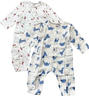 Tokabear Organic Cotton Muslin Snap Up Rompers -Combo of 2 Price In India