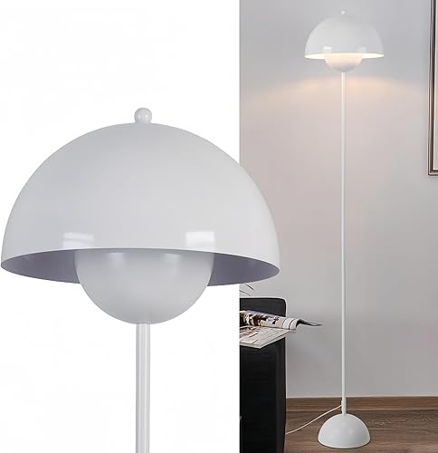 Miniatura 14 de COSYLUX Lámpara de pie moderna para sala de estar, lámpara de pie alta industrial para dormitorio, pantalla de metal reflectante, lámpara de pie de