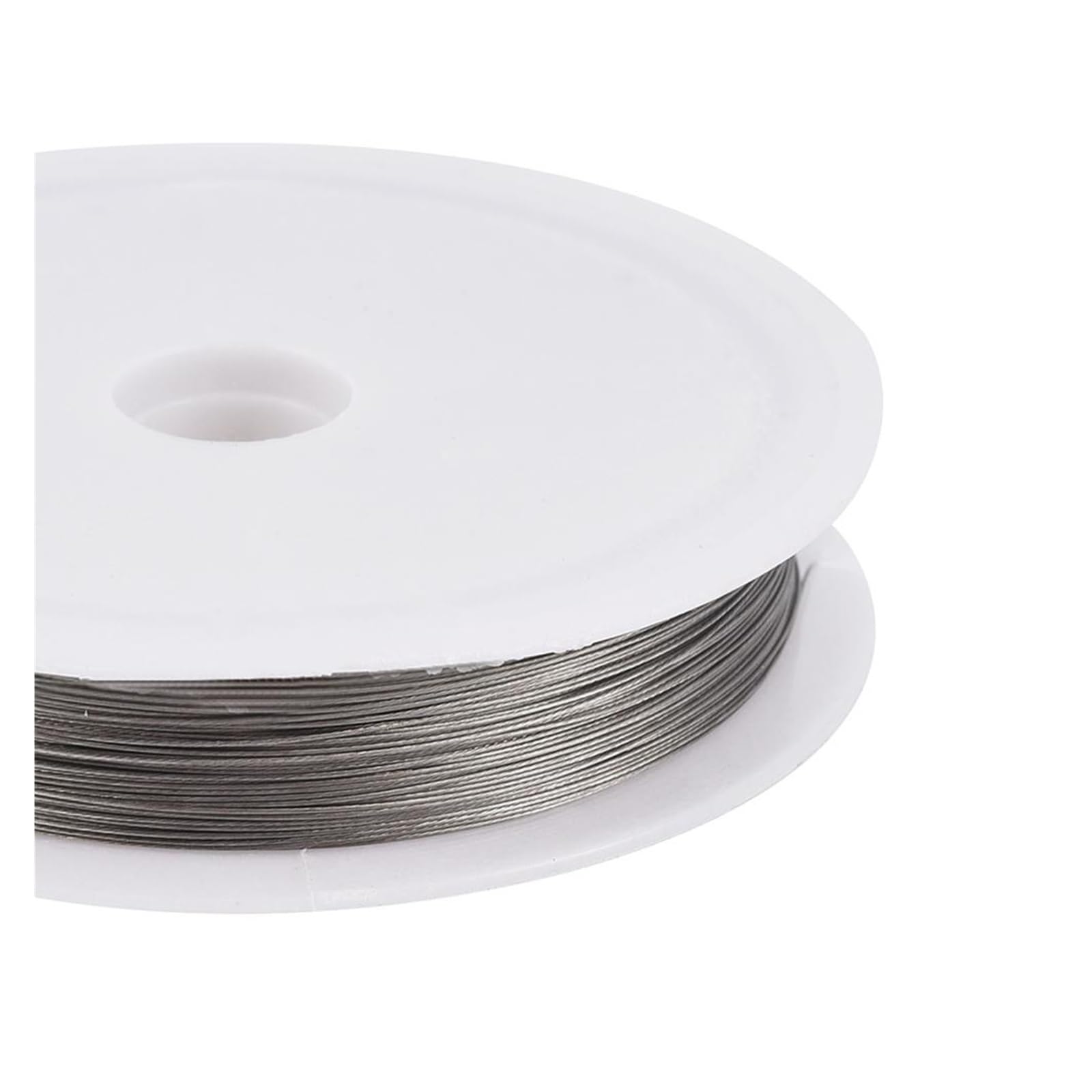 10 Rollen Nylonbeschichteter Stahldraht 0,3/0,35/0,38/0,45/0,5/0,6 mm Perlendraht for Schmuckherstellung (Color : Light Grey, Size : 0.38mm)