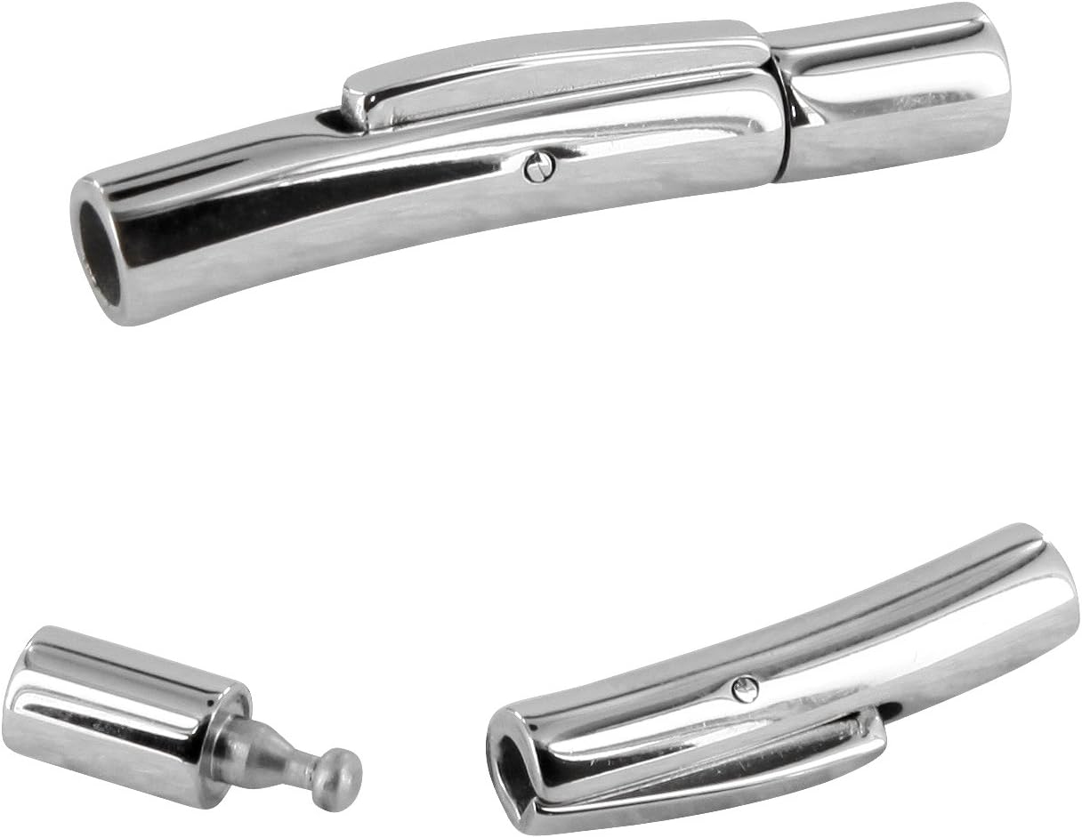 5x Hebeldruckverschlüsse Edelstahl | 4mm Loch Für Armbänder & Schmuck