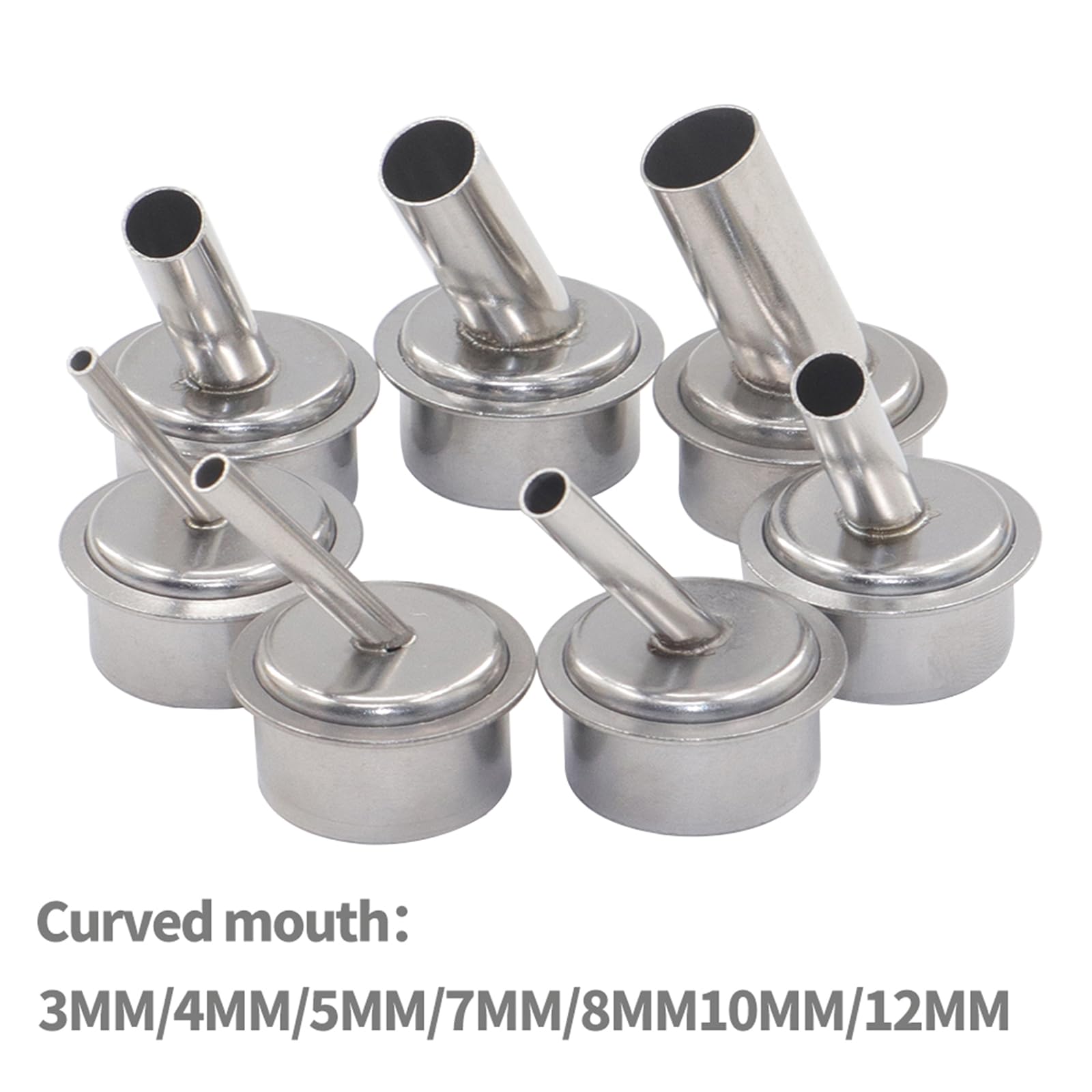 Set di ugelli resistenti per utensili ad aria calda in acciaio inossidabile Set di 7 ugelli per saldatura 861DW