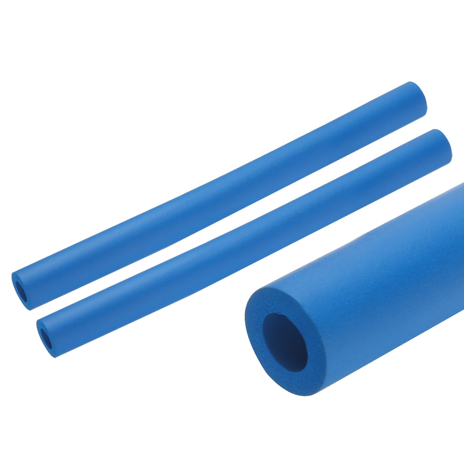uxcell 2pcs 10" Pipe Insulation Tube 1/2 Inch(12mm) ID 7/8 Inch(22mm) OD Foam Tubing for Handle Grip Support, Blue
