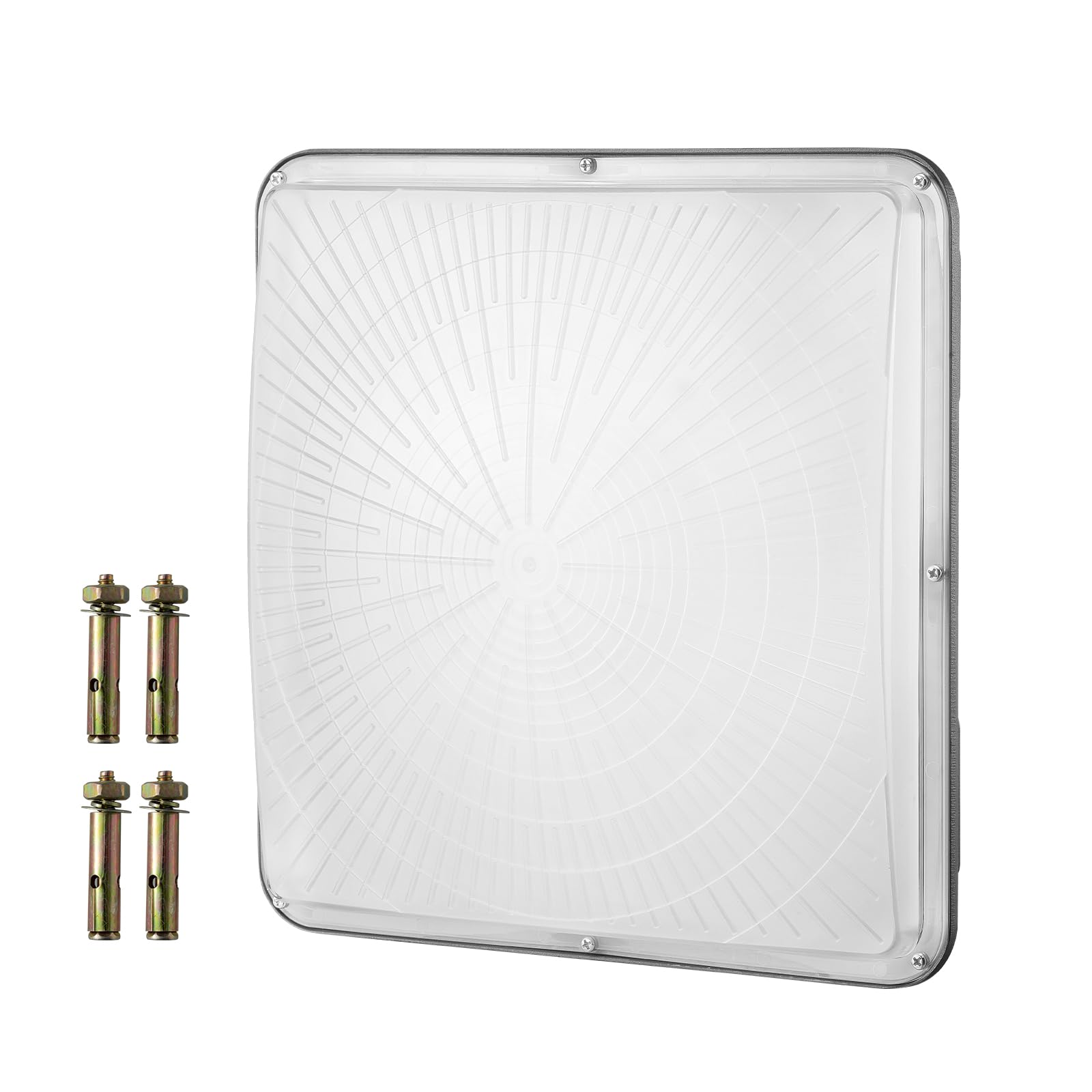 VEVOR Lampa warsztatowa LED, 150 W, lampa sufitowa garażowa, 16500 lm, 5000 K, 31,5 x 31,5 cm, montaż powierzchniowy, oświetlenie sufitowe IP65 do stacji benzynowych, magazynów, fabryk przemysłowych,