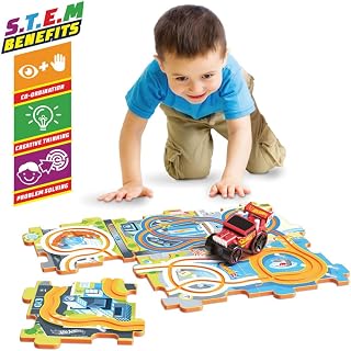 Hot Wheels Playset, Motorised Track Playset, Vehicle and Track, STEM Activity Set for Preschool children, Jumbo Size, Licensed Toy by Bladez Toyz