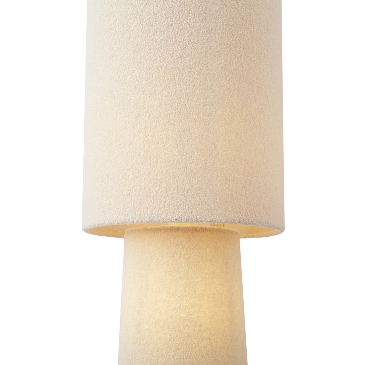 Qazqa Japandi Stehleuchte, Stehlampe - Trompet - Beige, max. 15W, Geeignet für LED, 2-flammig, 165cm, Ideal als Wohnzimmerlampe