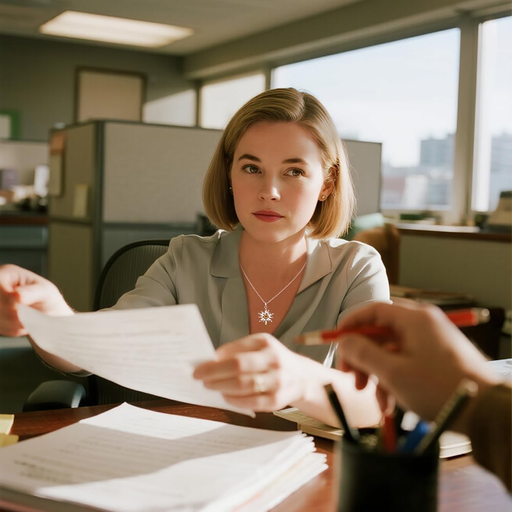 Edelweiss Necklace for Women Sterling Silver Edelweiss Necklace Flower Pendant White Flower Jewelry Birthday Mothers Day Gifts - Image 7