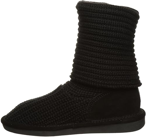 BEARPAW Botas altas de punto para mujer, múltiples colores, botas de moda para mujer, botas sin cordones para mujer, botas de invierno cómodas,