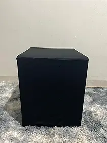 Capa Para Puff Banco Quadrado Tecido Malha Gel Liso Avulsa 1 Peça (Preto)
