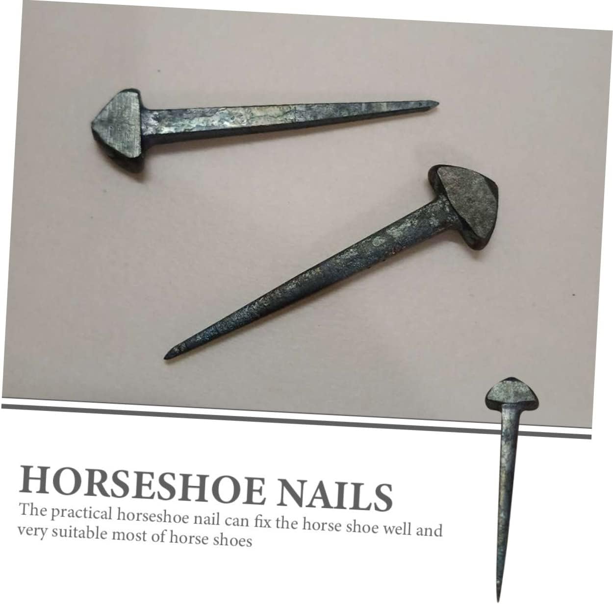 VANZACK 50Pcs Hoof Nails Professional Horseshoe Tools for Portable Equipment for Horse Training and Hoof Maintenance Replacement for Old Horseshoe Nails