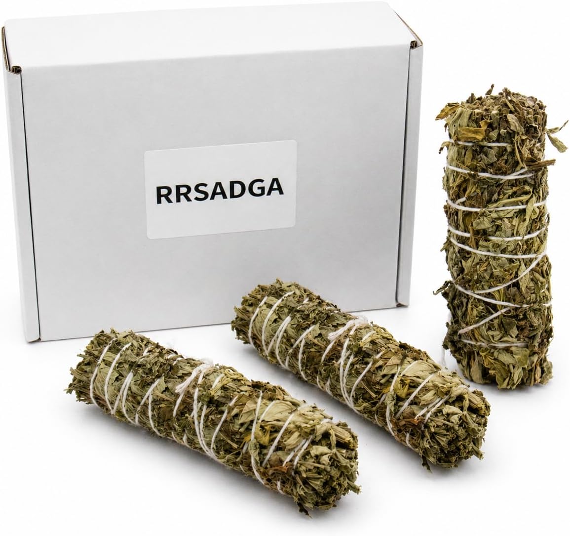 Mugwort Smudge Sticks – 4-Inch Three Pack | Natural Mugwort Bundles for Meditation, Rituals, Space Cleansing, and Spiritual Atmosphere Enhancement