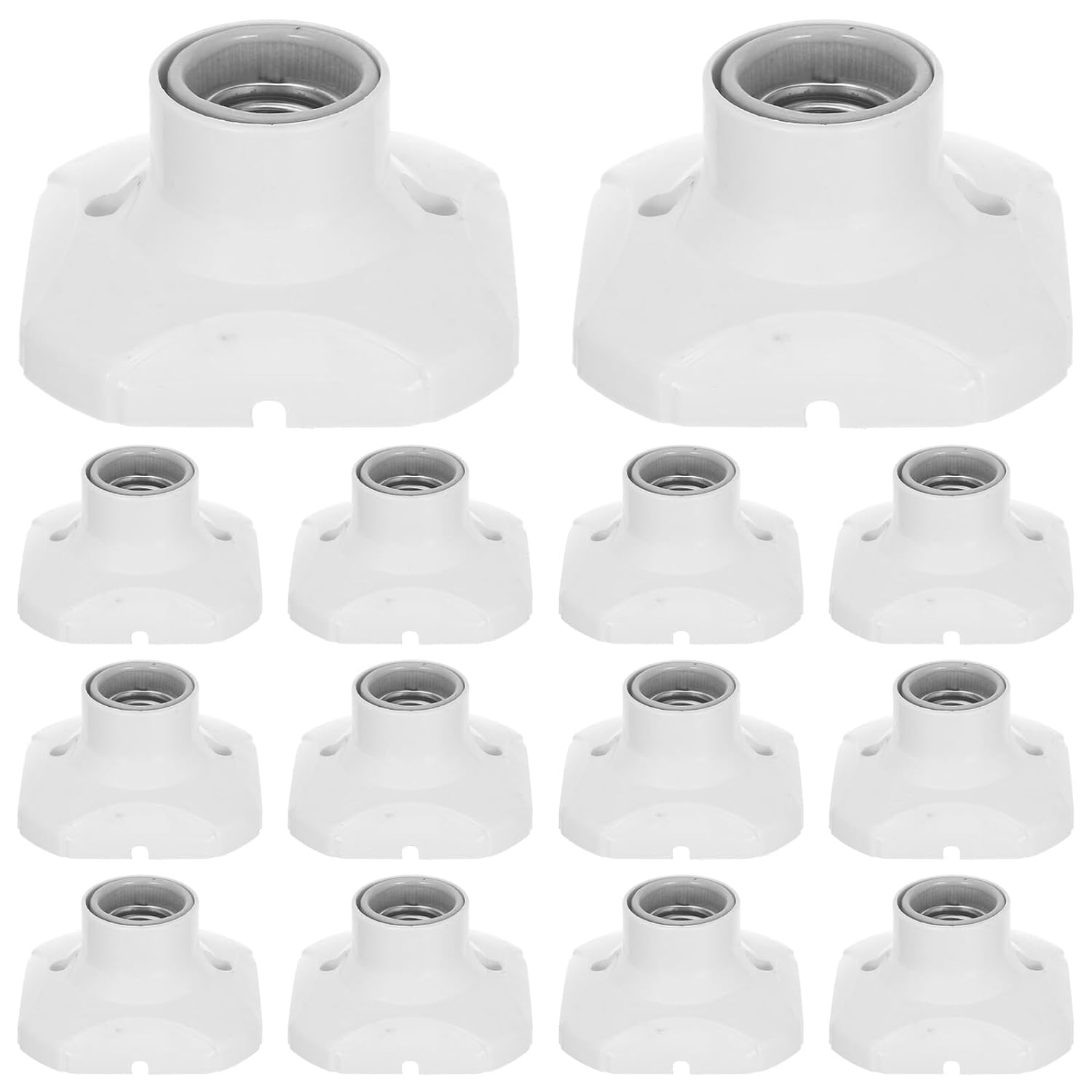 20pcs E27 Porcelain Lamp Holder Light Bulb Base Socket 250v Thickened Ceramic Lamp Socket for Ceiling Fan Light and Pendant Fixtures