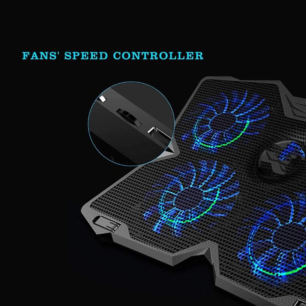 Laptop Cooler Cooling Pad Fan Notebook Adjustable Speed with 4 Fans for 14"-17"