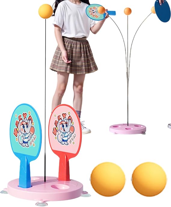 Table Tennis Trainer Set Paddles Set Portable Interactive Single Exercise
