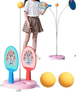 Table Tennis Trainer Set Paddles Set Portable Interactive Single Exercise