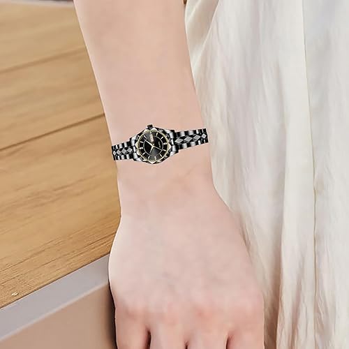 Miniatura 4 de BESTKANG Reloj de pulsera clásico para mujer, de lujo, impermeable, con calendario, acero inoxidable, de cuarzo, para mujer