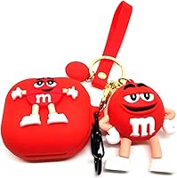 Vista 2 de Bonita funda de silicona para Samsung Galaxy Buds Live/Buds pro/Buds2/Buds 2 pro/Buds FE Funda inalámbrica Bluetooth para auriculares con dije a