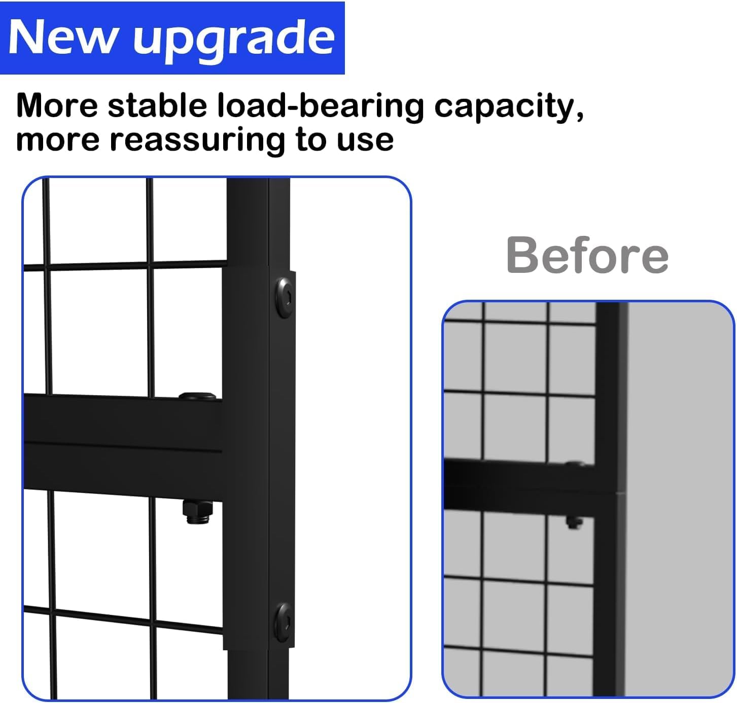 Grid Wall Panels Display Stand - Metal Shelving with 30 Hooks for Vendor Events Art Panels Heavy Duty Floor Standing Movable Detachable Retail Display Stand Wire Grid Tower for Easy Transport