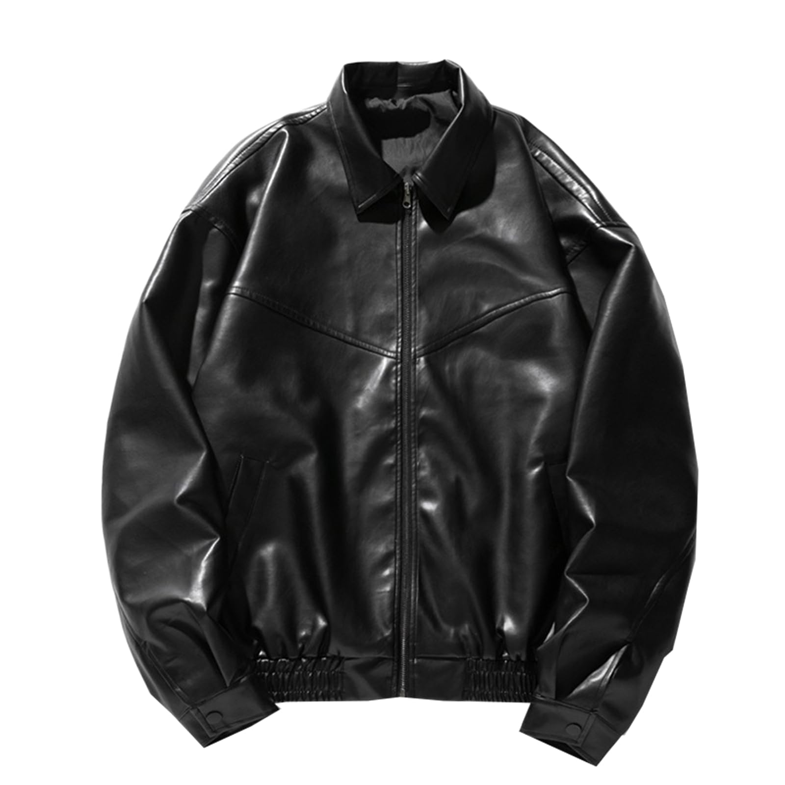 Veste en cuir vintage lâche l'esprit rétro à partager à deux