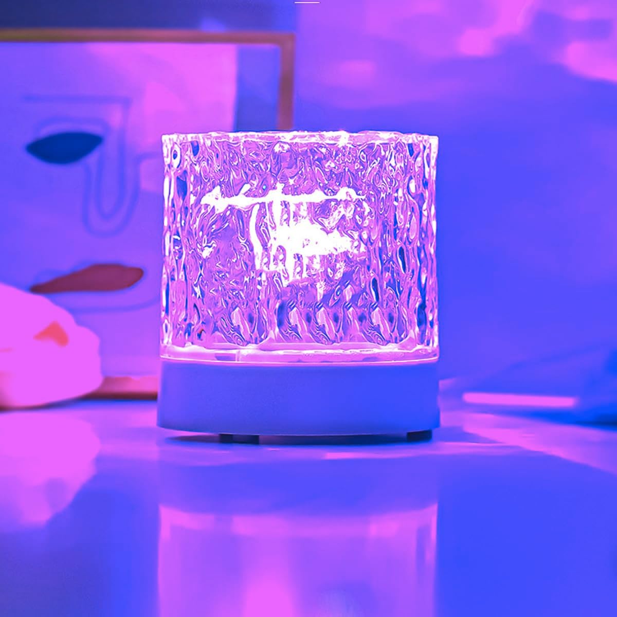 16 Colors Northern Lights Water Ripple Lamp, Ocean Wave Projector Light,Dimmable Water Effect Led Light,Ceiling Projector Lights for Bedroom Office Bar Party Living Room Christmas Gifts