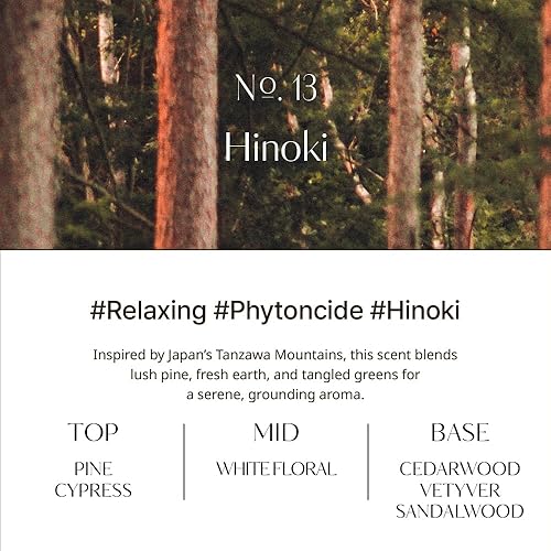 Miniatura 3 de hetras Objet - Juego de regalo difusor de 6.7 onzas líquidas, paquete de 2 unidades, aroma de ciprés Hinoki, ambientadores perfumados de larga