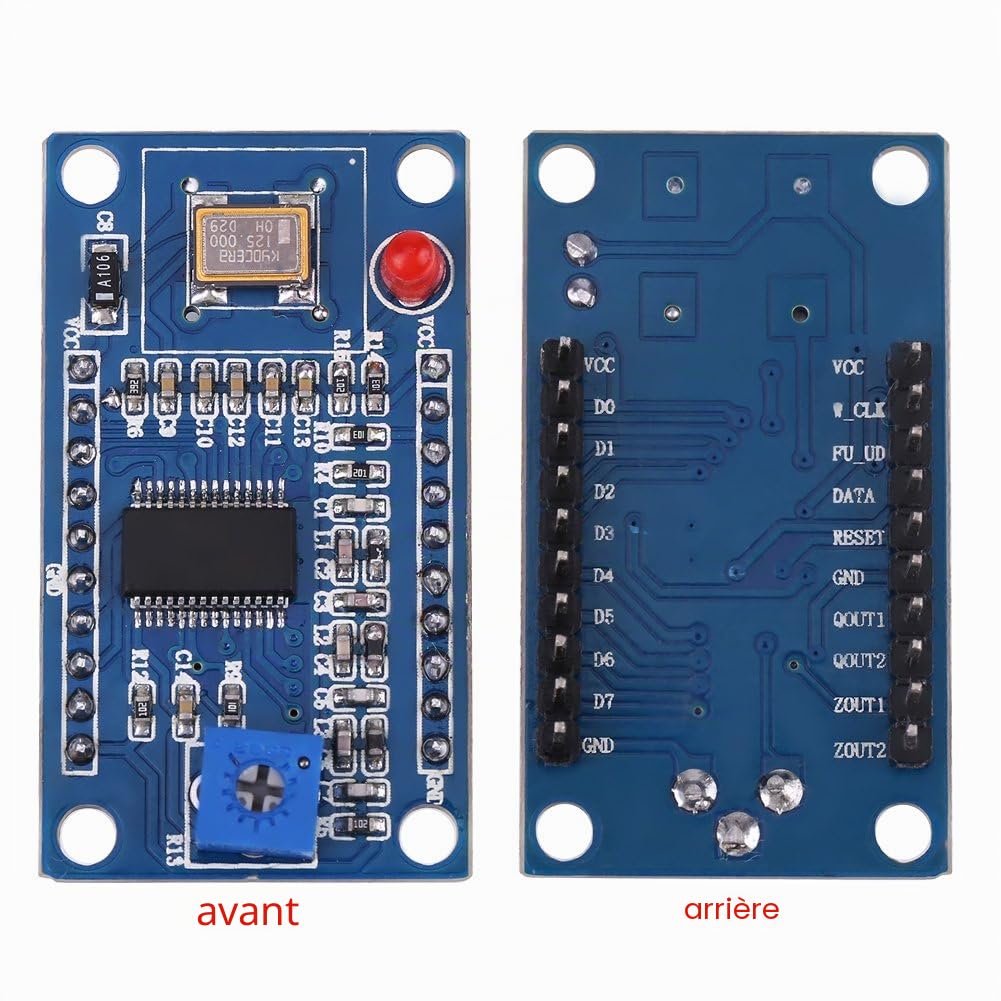 Générateur de Signaux, Module Générateur de Signaux DDS AD9850, 2 ondes Sinusoïdales et 2 ondes Carrées, 0-40 MHz