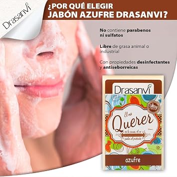 Drasanvi Sulfur Soap for Acne and Oily Skin in 100g Gluten Free