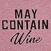 May Contain Wine T Shirt Alcohol Shirts Womens Letter Print Tops Funny Drinking Shirt Casual Short Sleeve Graphic Tees Top (Pink, S)