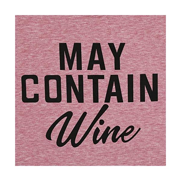 May Contain Wine T Shirt Alcohol Shirts Womens Letter Print Tops Funny Drinking Shirt Casual Short Sleeve Graphic Tees Top (Pink, S)