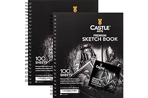 Castle Art Supplies Premium Sketch Book 9in x 12in: Double the Creative Canvas