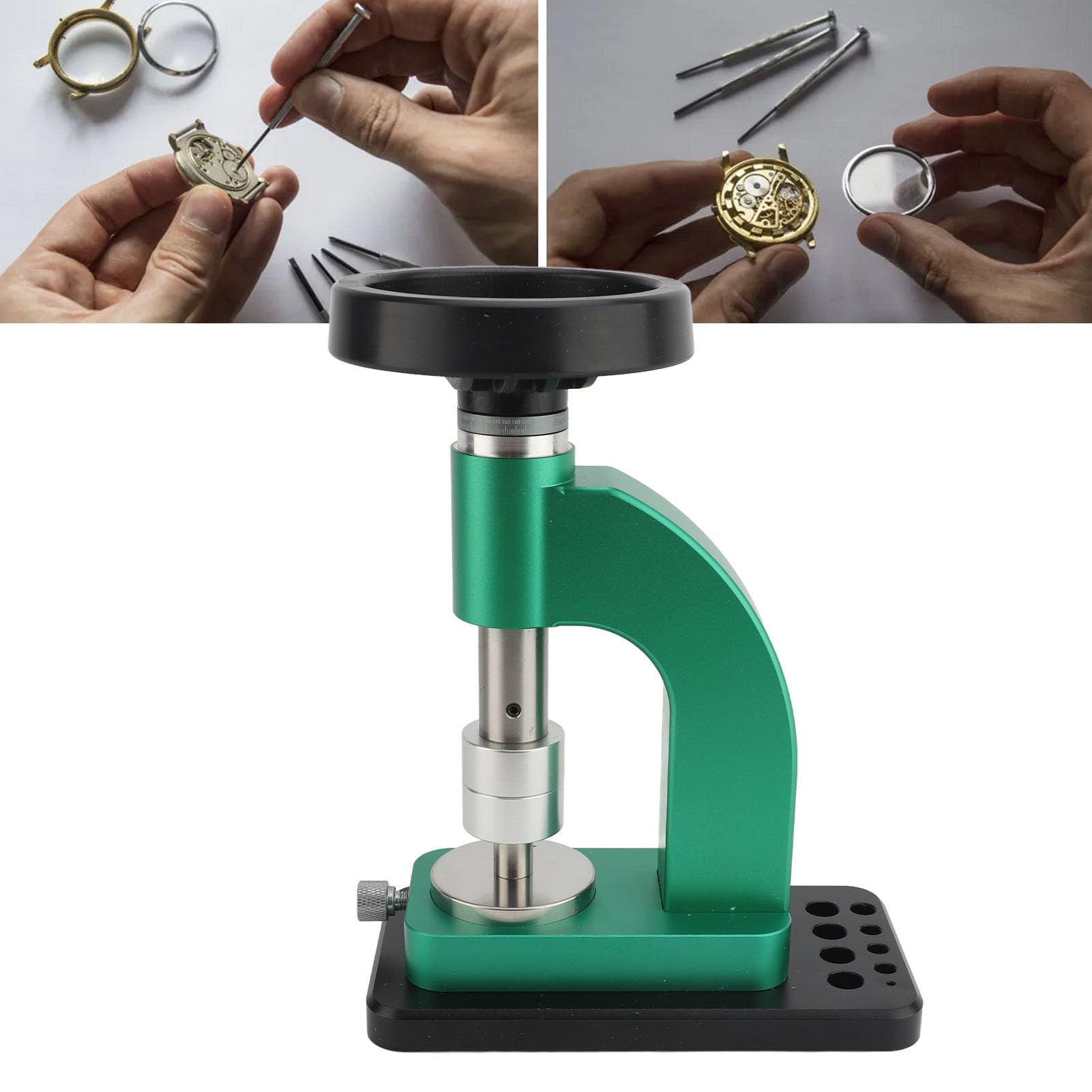 Fabater Herramientas multifunción para reparación de Relojes, Prensa de Banco para Cajas de Reloj, Prensa de Reloj, Quitar Correa de Reloj, para Abrir y Cerrar la Tapa Trasera del Reloj
