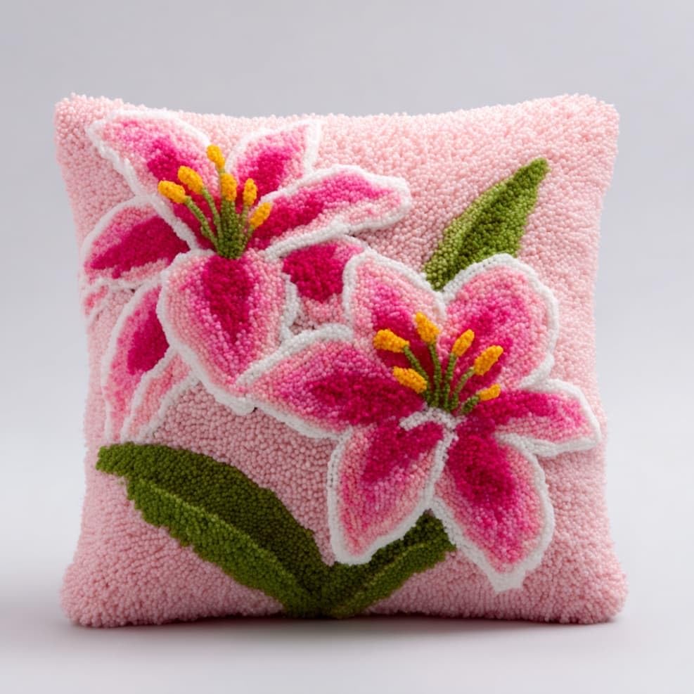 Kit crochet à loquet pour coussin AxiangziK ensemble complet DIY 43x43 cm