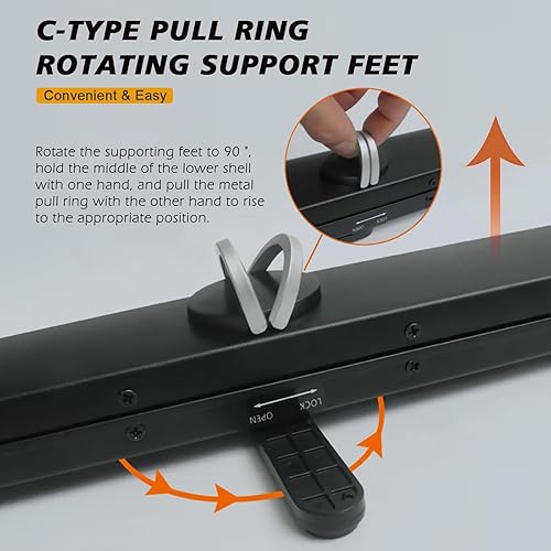 Miniatura 3 de Tecdigbo Pantalla de proyector de 50 pulgadas, pantalla de proyector 169, soporte de trípode retráctil para sala de reuniones de cine en casa,