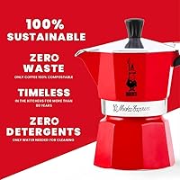 Vista 40 de Bialetti - Cafetera Moka Express, 6 tazas, 1 unidad, color plateado, modelo 6800 / 06800