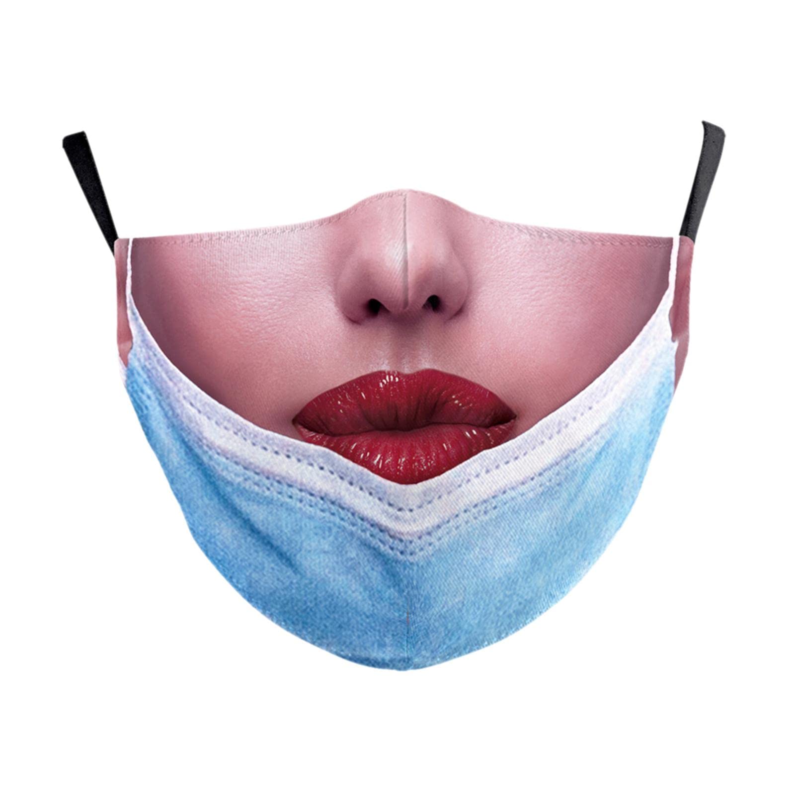 zoomella Prank Face Mask Reusable Adjustable Prank Bandanas Fashion Scarf for Adult D-picture-15