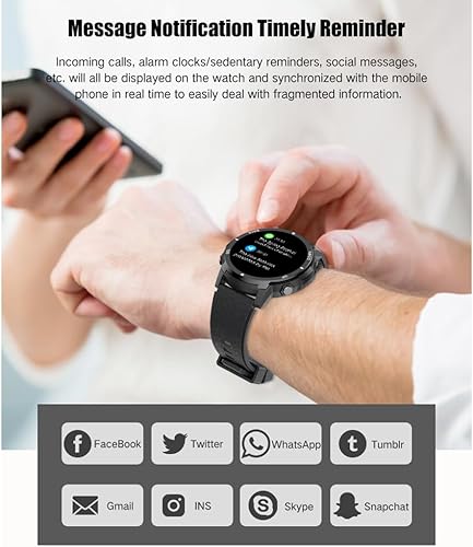 Miniatura 7 de Weicam Relojes de pulsera inteligentes de fitness con pantalla de llamadas, reloj inteligente para teléfono iOS Android (pantalla HD de 1.39