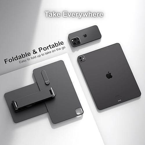 Miniatura 6 de Soporte magnético para iPad Pro M4 de 13 pulgadas con carga inalámbrica de 18 W, soporte de aluminio giratorio de 360 para iPad Pro M4 de 13