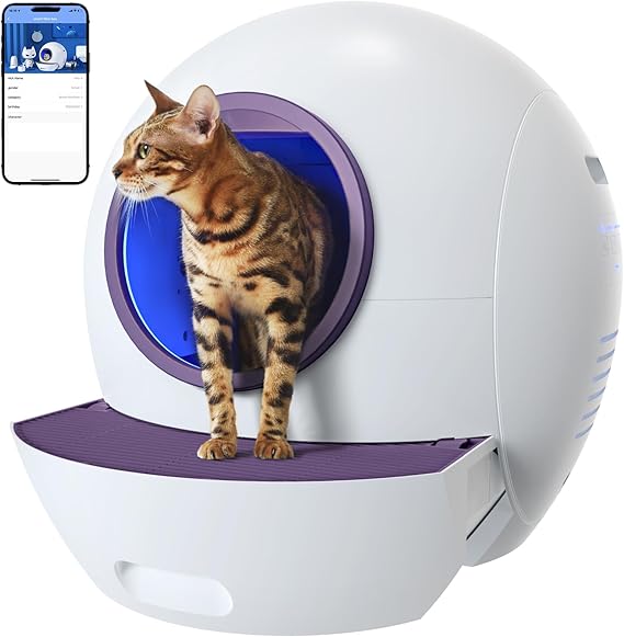 ELS PET Self Cleaning Litter Boxes for Cats, No Scooping Automatic Cat Litter Box, APP Control