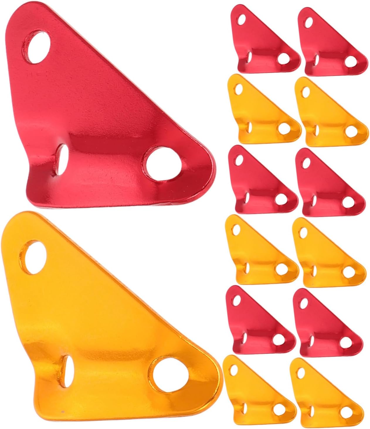 Toyvian 20pcs Aluminum Alloy Triangle Adjustment for Tent Rope Tensioner Breakaway Rope Camping Gear Accessories