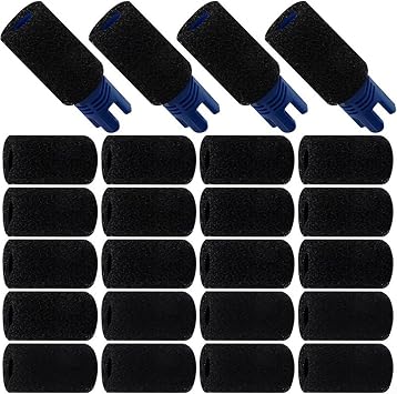 Pool Cleaner Tail Sweep with Scrubber for Polaris 180, 280, 360, 380, 480, 3900 Sport, ABS Plastic and Filter Foam, 12/24 Tail Scrubbers and 2/4 Replacements28pcs