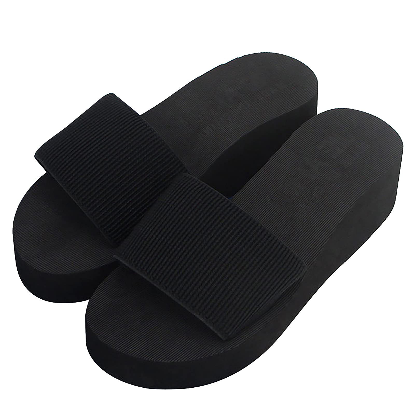 oiangi Wedge Sandals for Women Casual Summer Fashion Slope Heel Flip-Flop Beach Slippers Non-Slip Platform Shoes